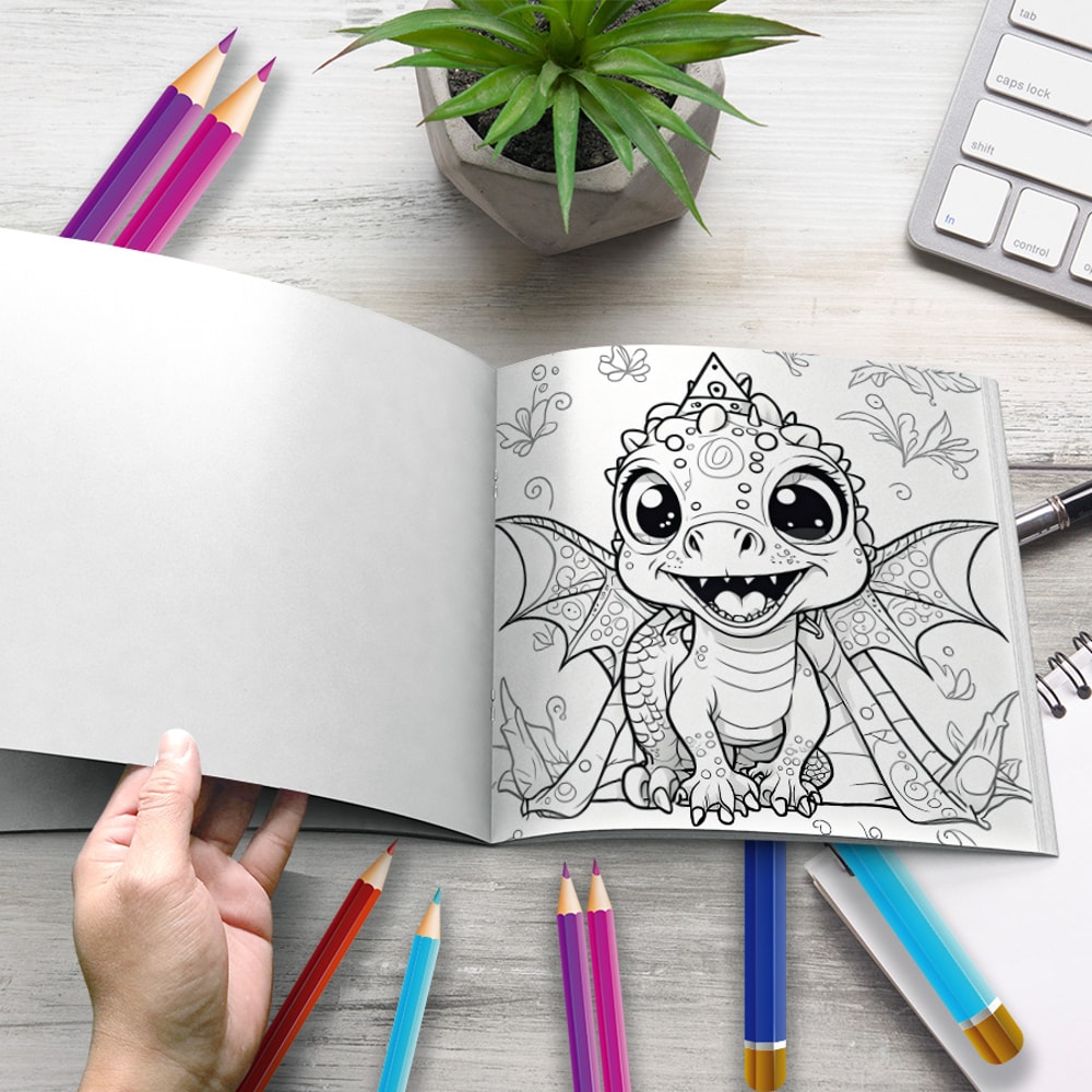 Adorable Fantasy Creatures Coloring Book for Adults, Stress Relieving Art Therapy, Cute Cartoon Graffiti for Teens