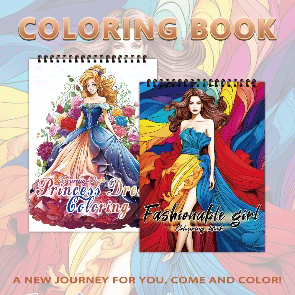 Adult Coloring Book, Spiral Bound, Thick Paper, Perfect Drawing Book & Holiday Gift