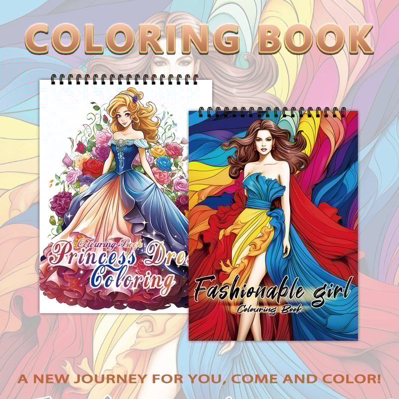 Adult Coloring Book, Spiral Bound, Thick Paper, Perfect Drawing Book & Holiday Gift