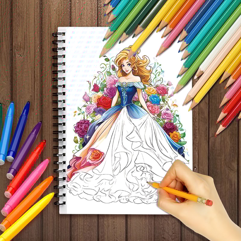 Adult Coloring Book, Spiral Bound, Thick Paper, Perfect Drawing Book & Holiday Gift