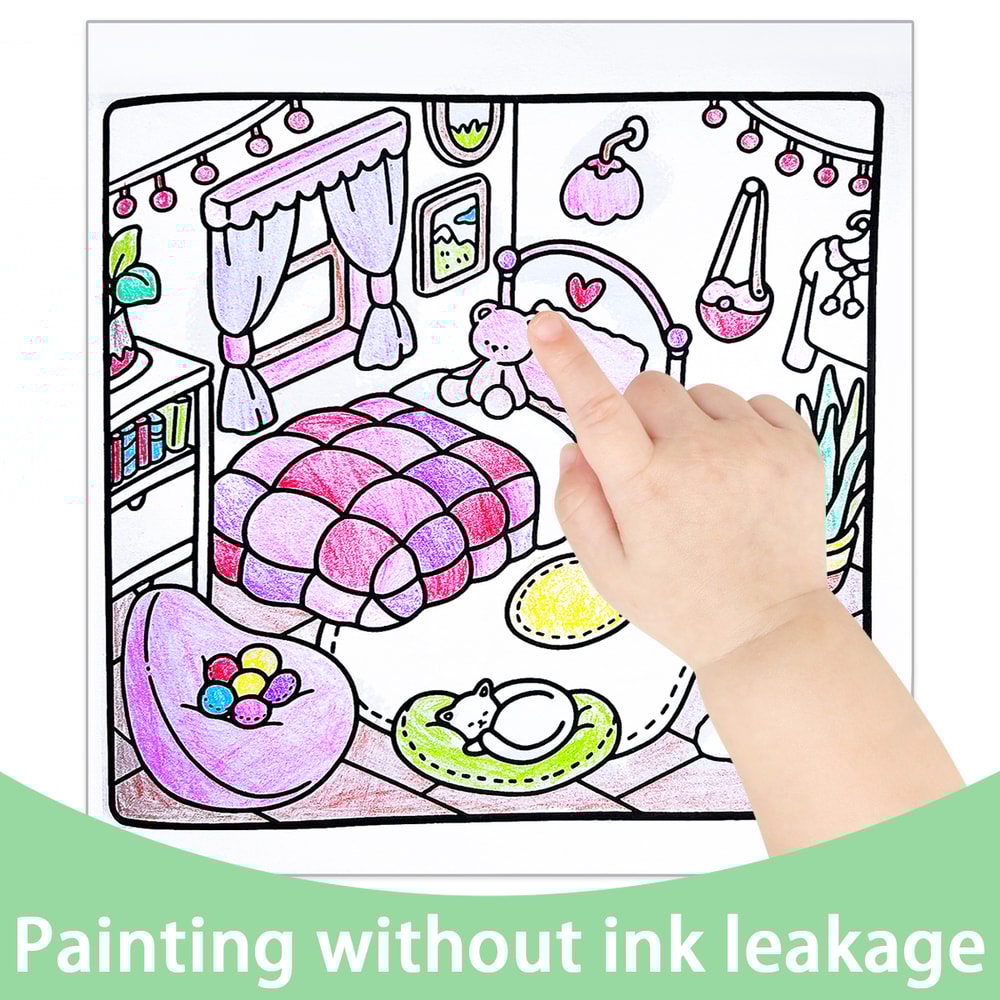 Cozy Home Coloring Book For Kids And Adults Relaxing Art Therapy With Cute Little Corner Shop Drawi 2