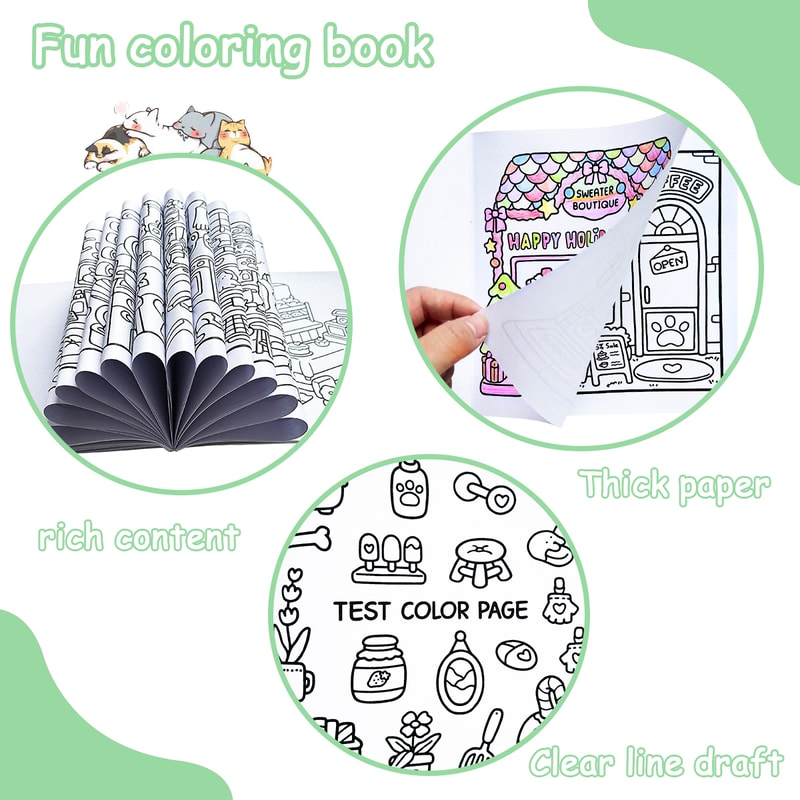 Cozy Home Coloring Book For Kids And Adults Relaxing Art Therapy With Cute Little Corner Shop Drawi 4