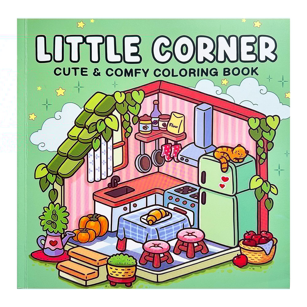 Cozy Home Coloring Book For Kids And Adults Relaxing Art Therapy With Cute Little Corner Shop Drawi 5