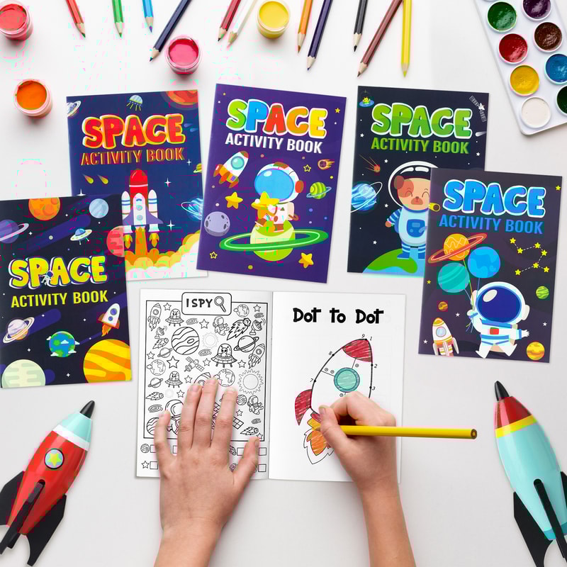 Space Activity Book , Astronaut Coloring Book, Planet Drawing Kit, Mind Games, Classroom Art Supplies