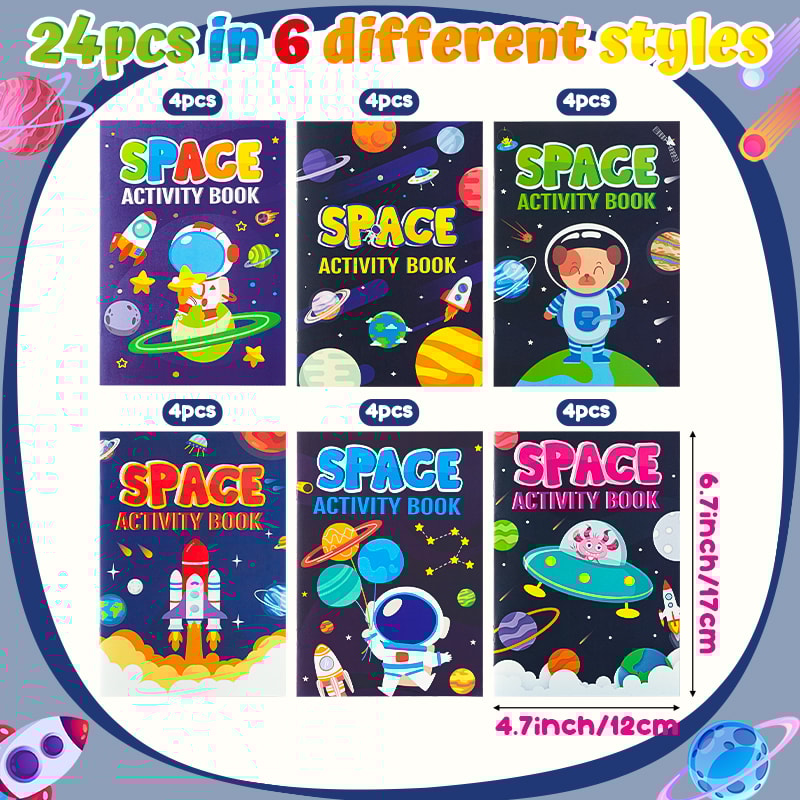 Space Activity Book , Astronaut Coloring Book, Planet Drawing Kit, Mind Games, Classroom Art Supplies
