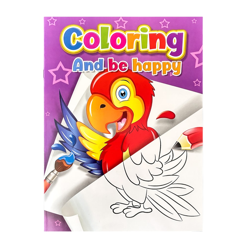 Childrens Coloring Book Set, Colorful Animal Patterns, Learn While Painting for a Happy Growth