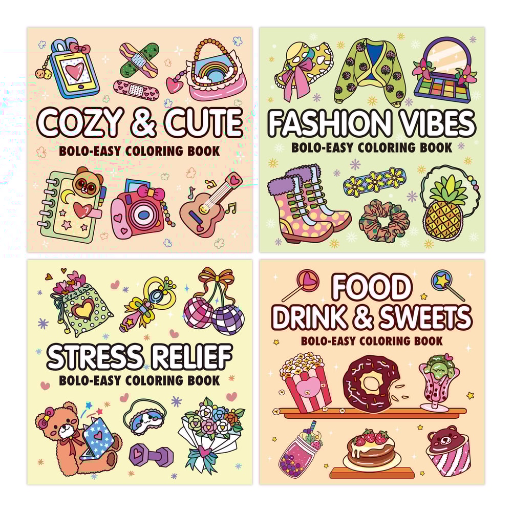 Girl Moment Unpack Coloring Book, Freehand Coloring Set, Cute Healing Diy Painting