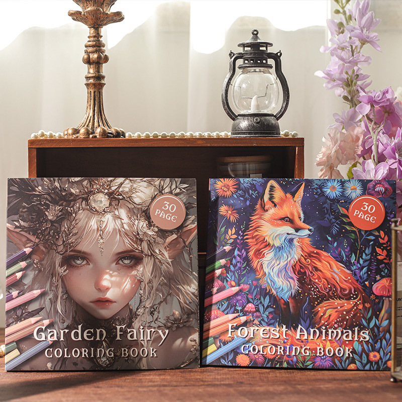Garden Fairy And Forest Animals Coloring Book Relieve Stress With Art Therapy Graffiti Drawing Book 3