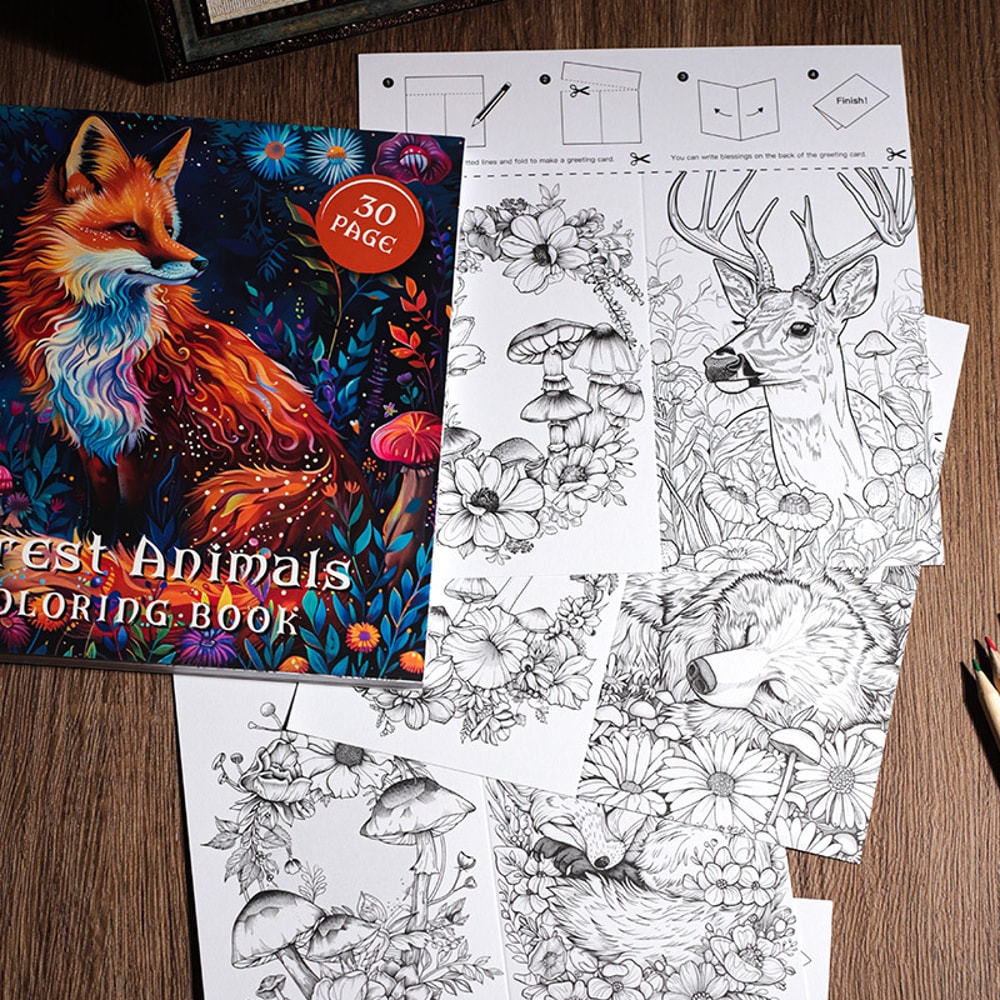 Garden Fairy And Forest Animals Coloring Book Relieve Stress With Art Therapy Graffiti Drawing Book 2