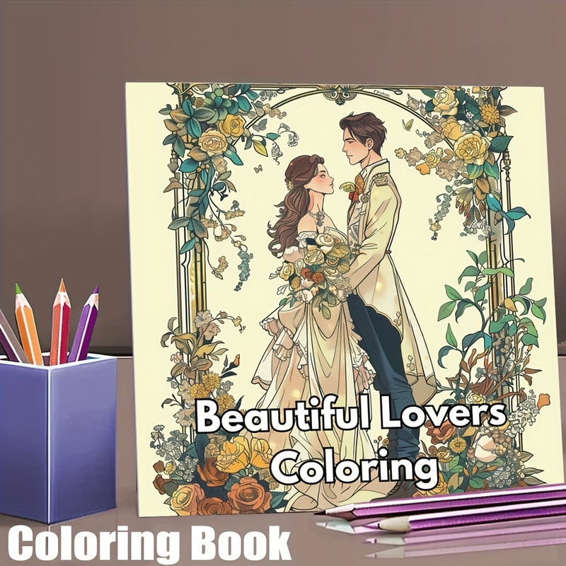 Beautiful Lovers Coloring Book For Adult Stress Reduction A Colouring Book For Stress Relief And Mo 0