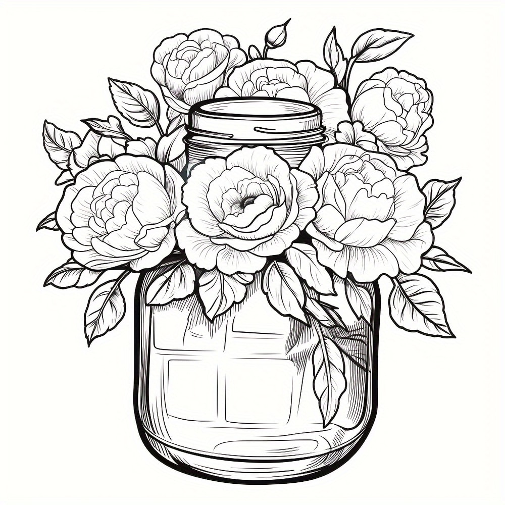 Magical Glass Jar Coloring Book For Soothing Stress And Mood Reduction A Therapeutic Adult Art Acti 4
