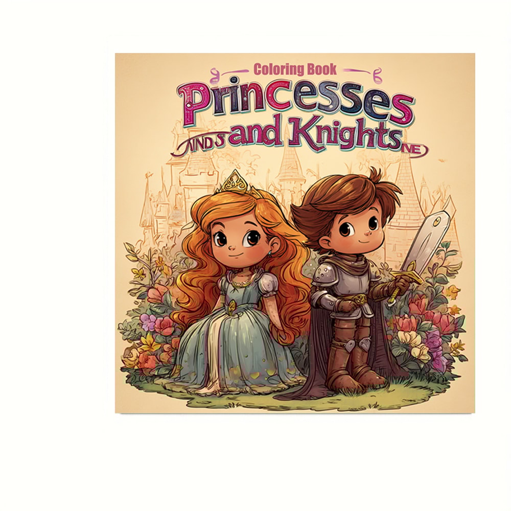 Princesses and Knights Coloring Book for Adults, A Fantasy Colouring Book with Drawing Supplies, Perfect for Christmas