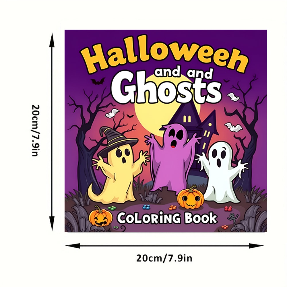 Halloween Spooks and Ghosts Coloring Book for Adult, Colouring Book, Drawing Supplies for Christmas