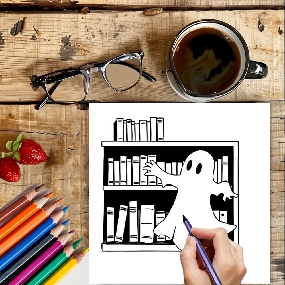 Halloween Spooks and Ghosts Coloring Book for Adult, Colouring Book, Drawing Supplies for Christmas