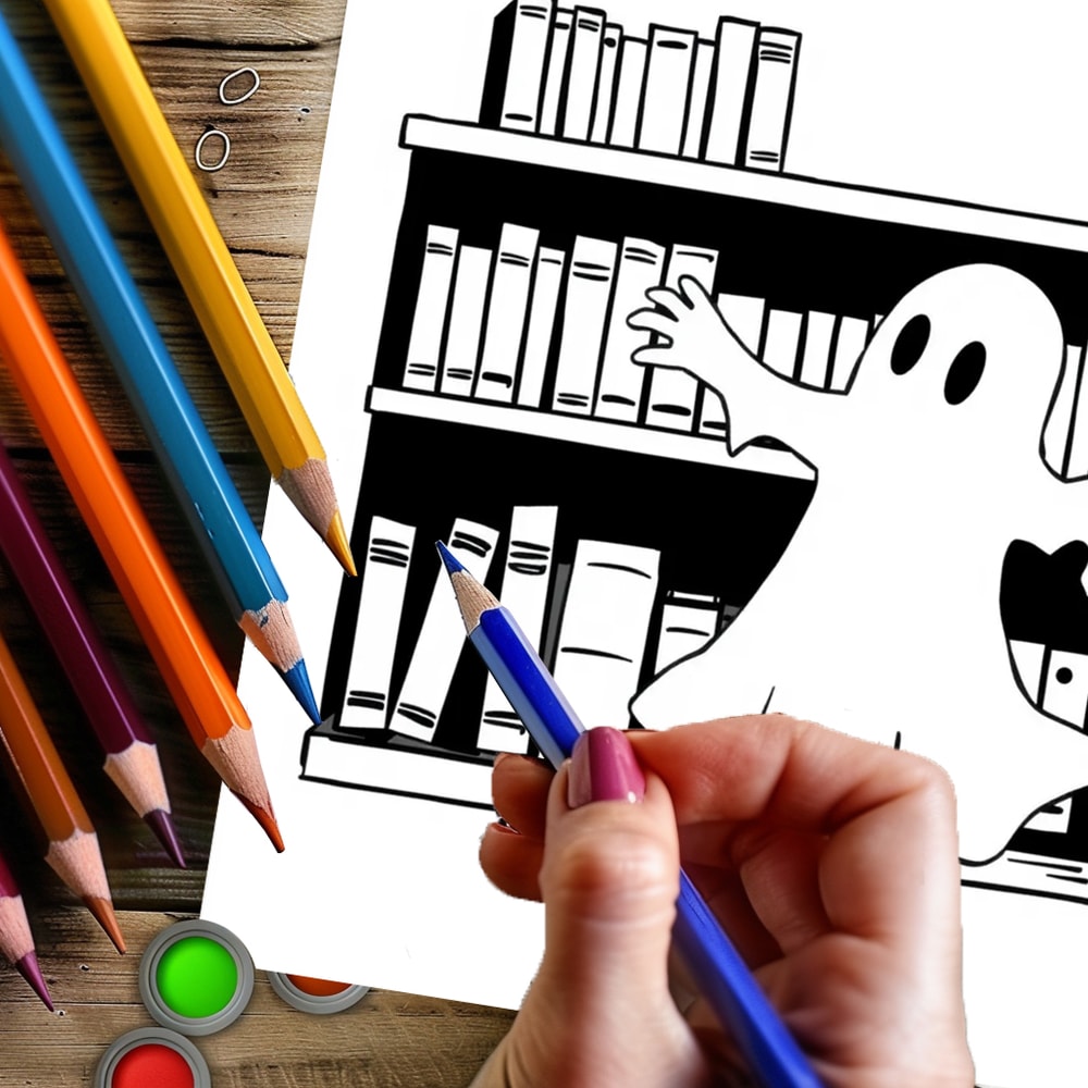 Halloween Spooks and Ghosts Coloring Book for Adult, Colouring Book, Drawing Supplies for Christmas