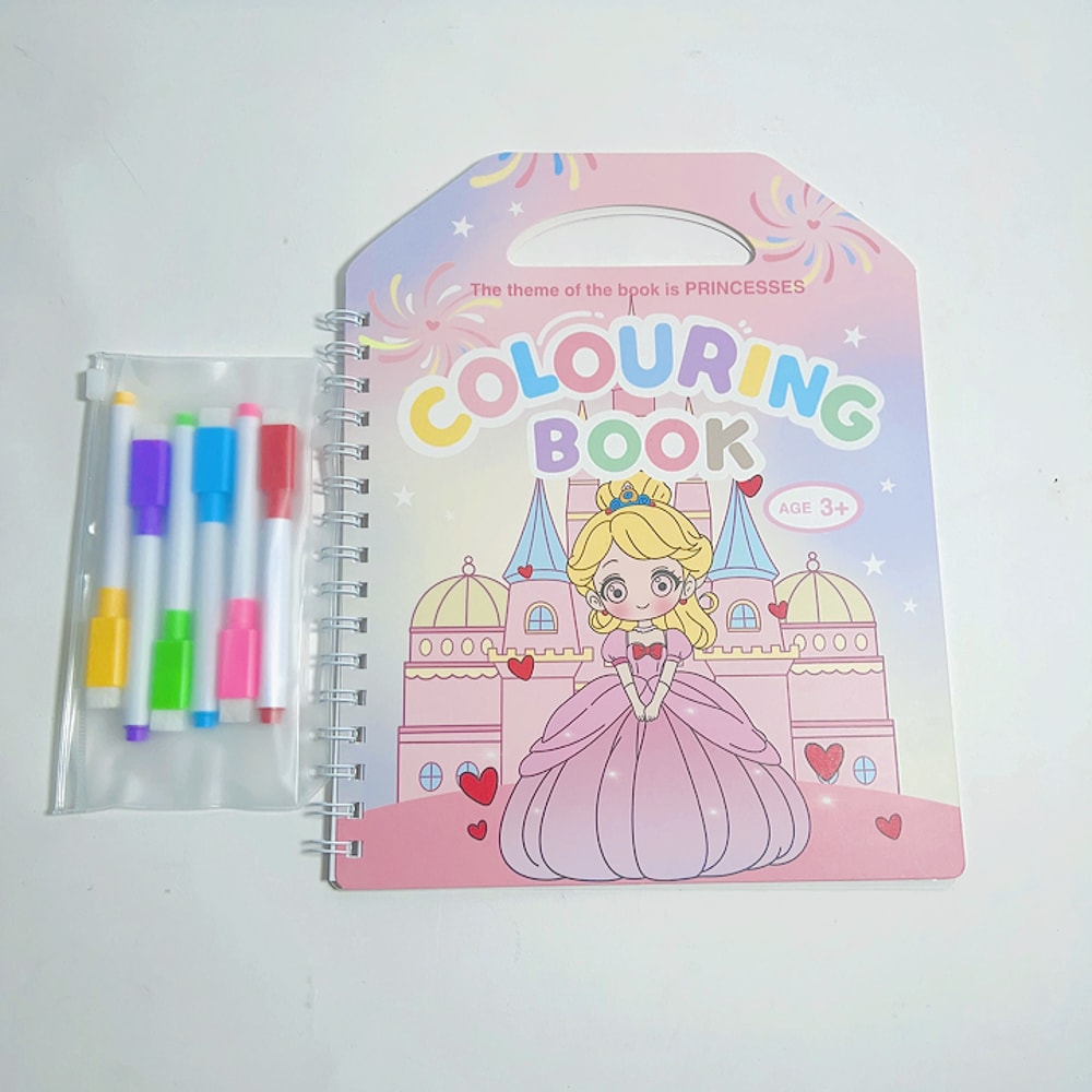 Colorbook Pen Bag Set, Erasable Marker Pen, Fun Coloring Books for Kids, Cartoon Drawing Picture Book