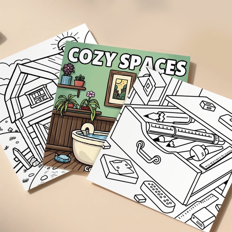 Cute Cartoon Coloring Book For Adults Educational Stress Relief Graffiti Painting Gift For Teens 1