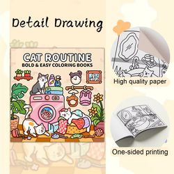 unique cat coloring book for adults, with upgraded paper for comfortable coloring, the perfect relaxation gift