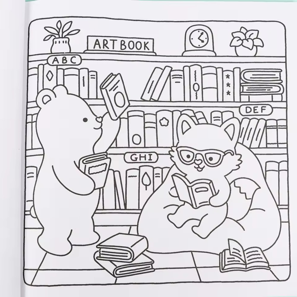 Adorable Animal Coloring Book, A Fuzzy Hygge Art Therapy Experience, Super Cute Gift for Adults and Teens