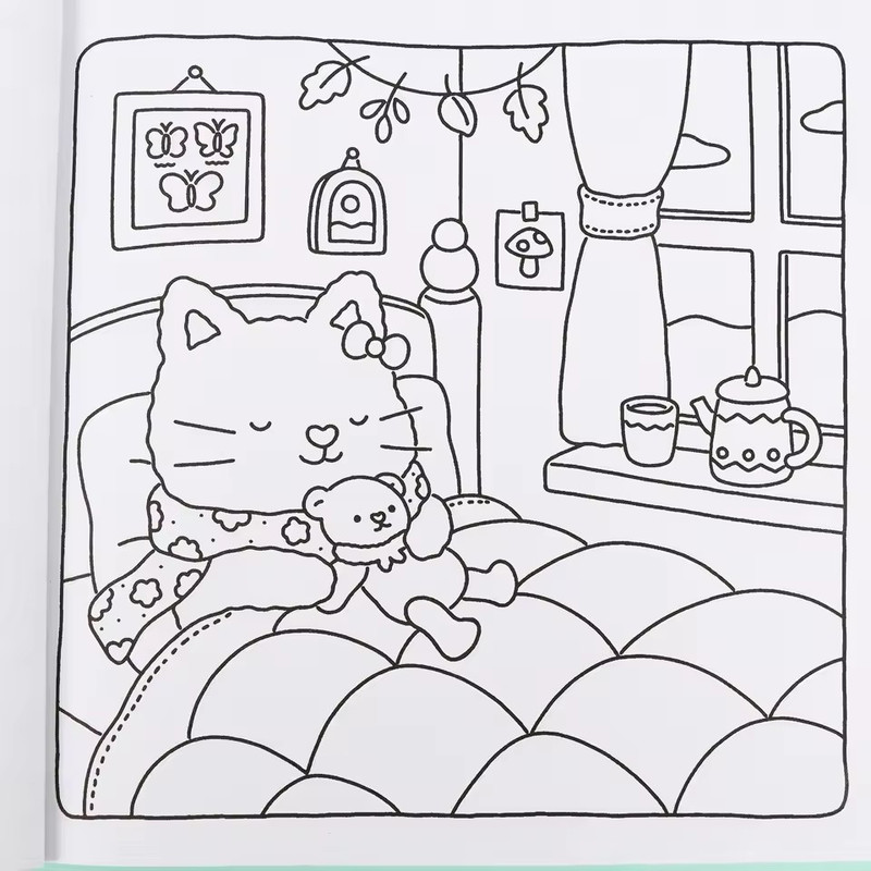 Adorable Animal Coloring Book, A Fuzzy Hygge Art Therapy Experience, Super Cute Gift for Adults and Teens