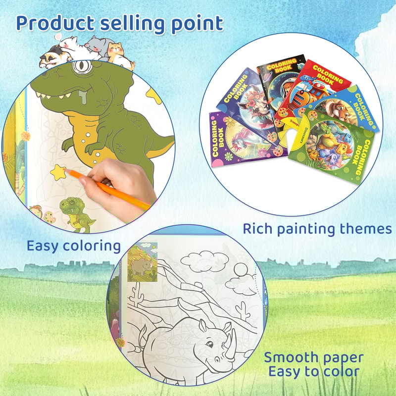 Childrens Creative Coloring Book Set 6 Inspiring Theme Books To Unleash Imagination 1