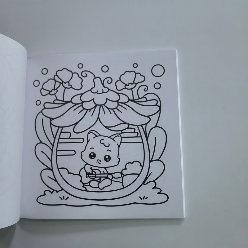 Cozy Spaces Coloring Book, Stress Relieving Art for Adults, Teens, with Calming Animal Scenes