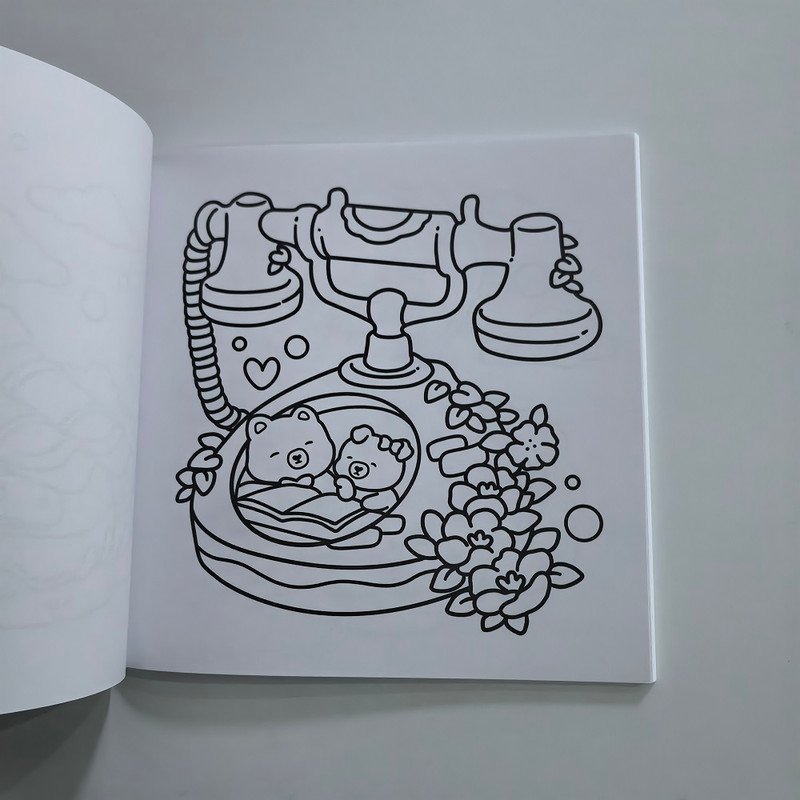 Cozy Spaces Coloring Book, Stress Relieving Art for Adults, Teens, with Calming Animal Scenes