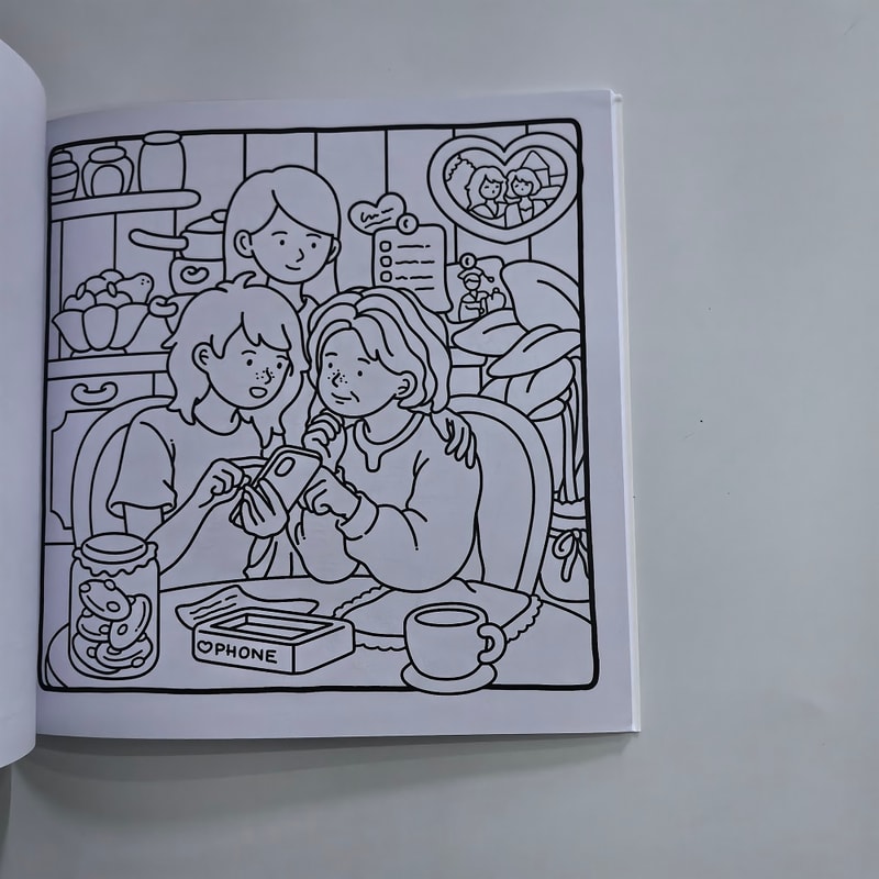 Cute Drawing Book for Adults, Dear Mom Coloring Book, Comfy & Relaxing, Perfect Gift for Party and Birthday