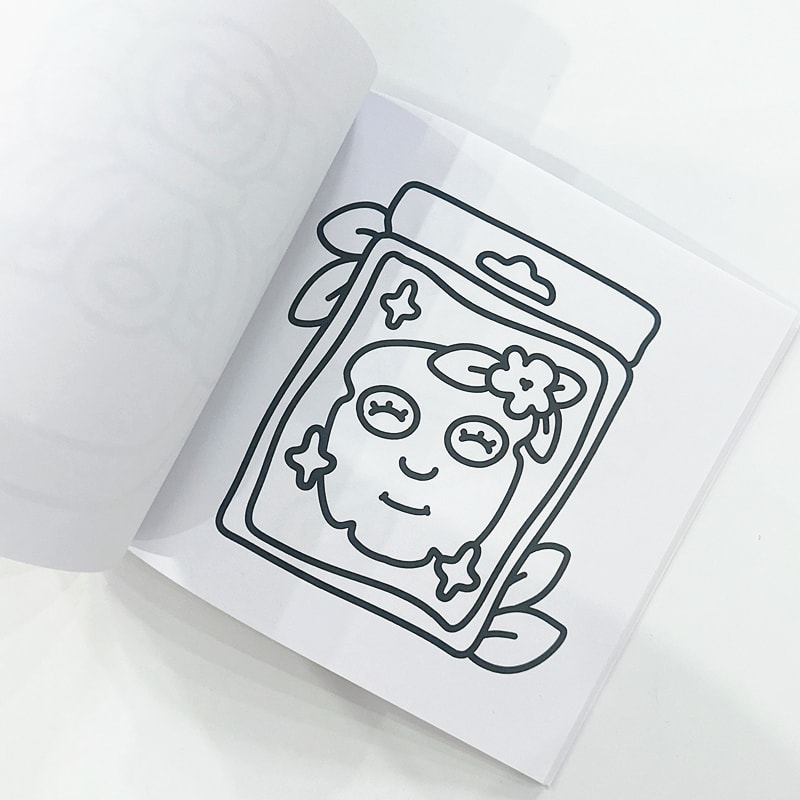 Glow Cosmetics Easy Bold Adult Coloring Book, Cute Design, Ideal Christmas Birthday Party Gift