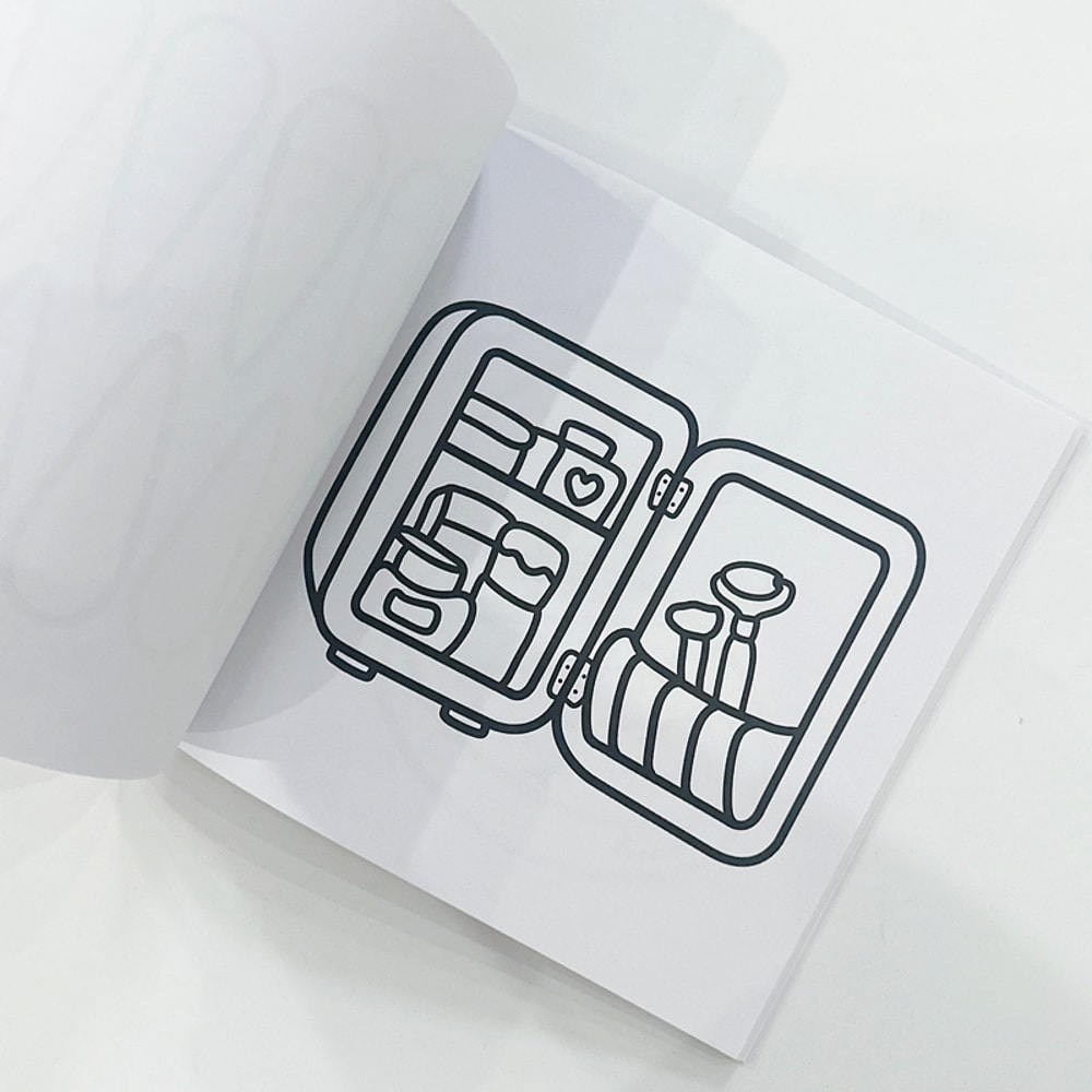 Glow Cosmetics Easy Bold Adult Coloring Book, Cute Design, Ideal Christmas Birthday Party Gift