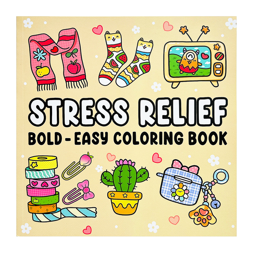Childrens Anxiety Relief Coloring Book Stress Therapy Art Bold Illustrations Multiple Comforting Th 6