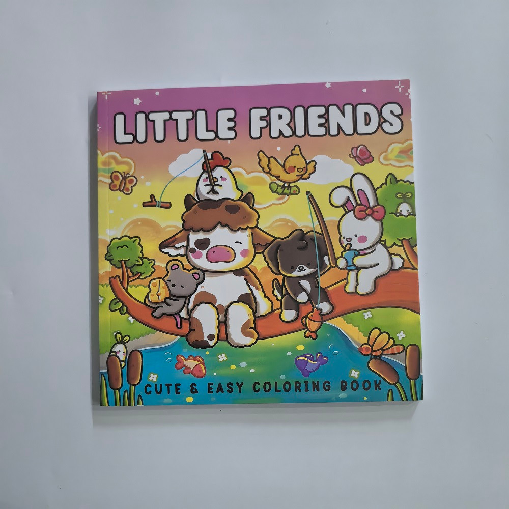 Little Friends Coloring Book, Fun Animal Designs for Stress Relief, Great for Teens and Adults