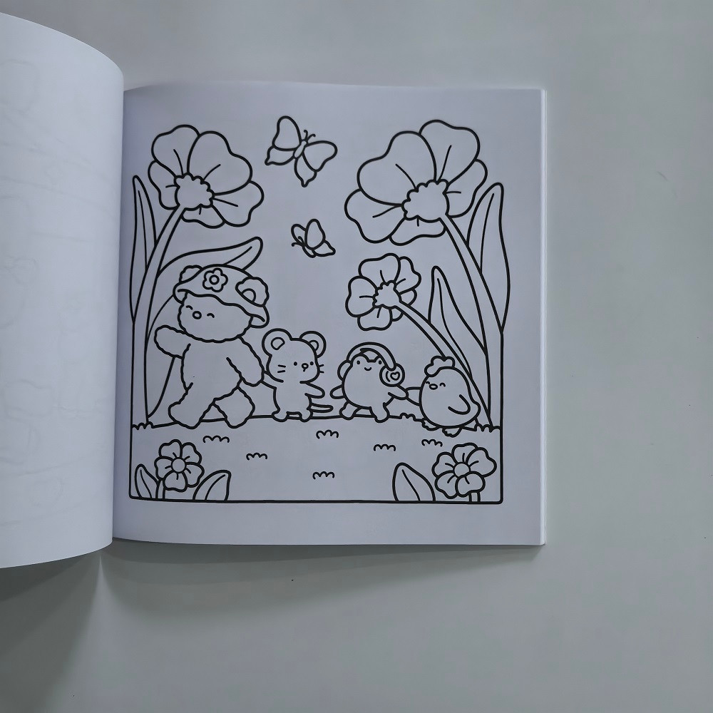 Little Friends Coloring Book, Fun Animal Designs for Stress Relief, Great for Teens and Adults