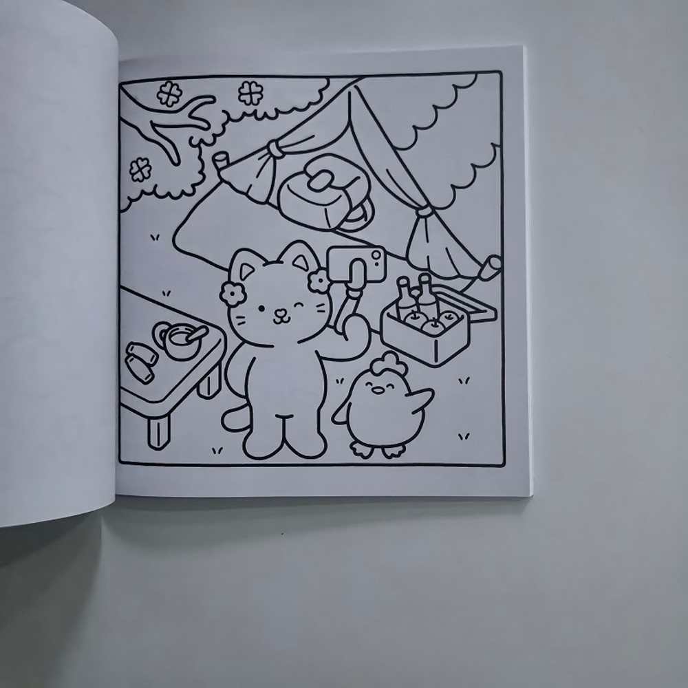 Little Friends Coloring Book, Fun Animal Designs for Stress Relief, Great for Teens and Adults