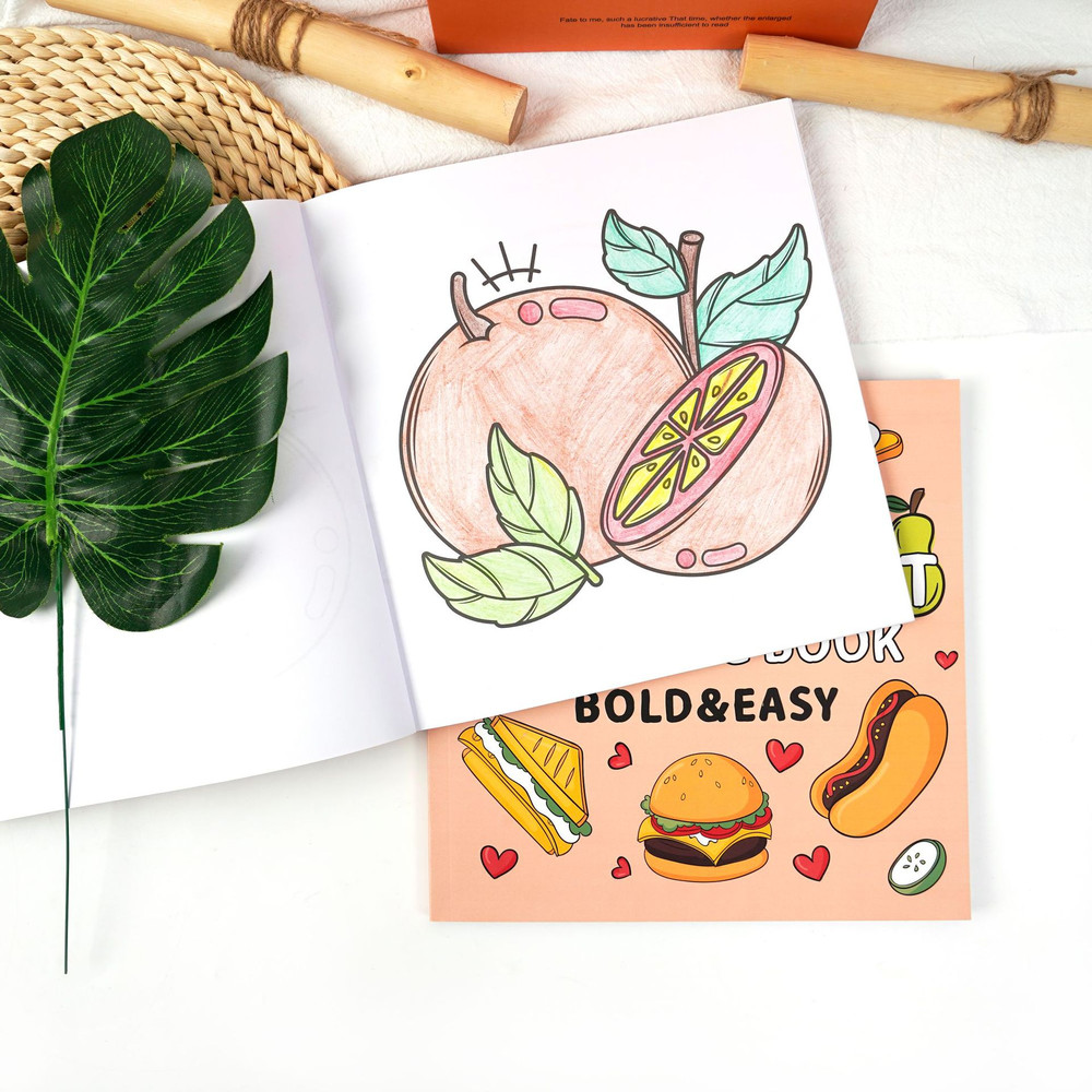 Food And Fruit Graffiti Coloring Book Creative Art Activity For Kids Childrens Coloring Book 1