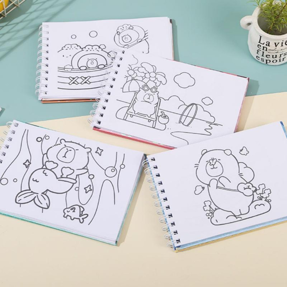 Bobbie Goods Coloring Book, Cute Capybara Characters, Cartoon Graffiti Painting Book for Kids