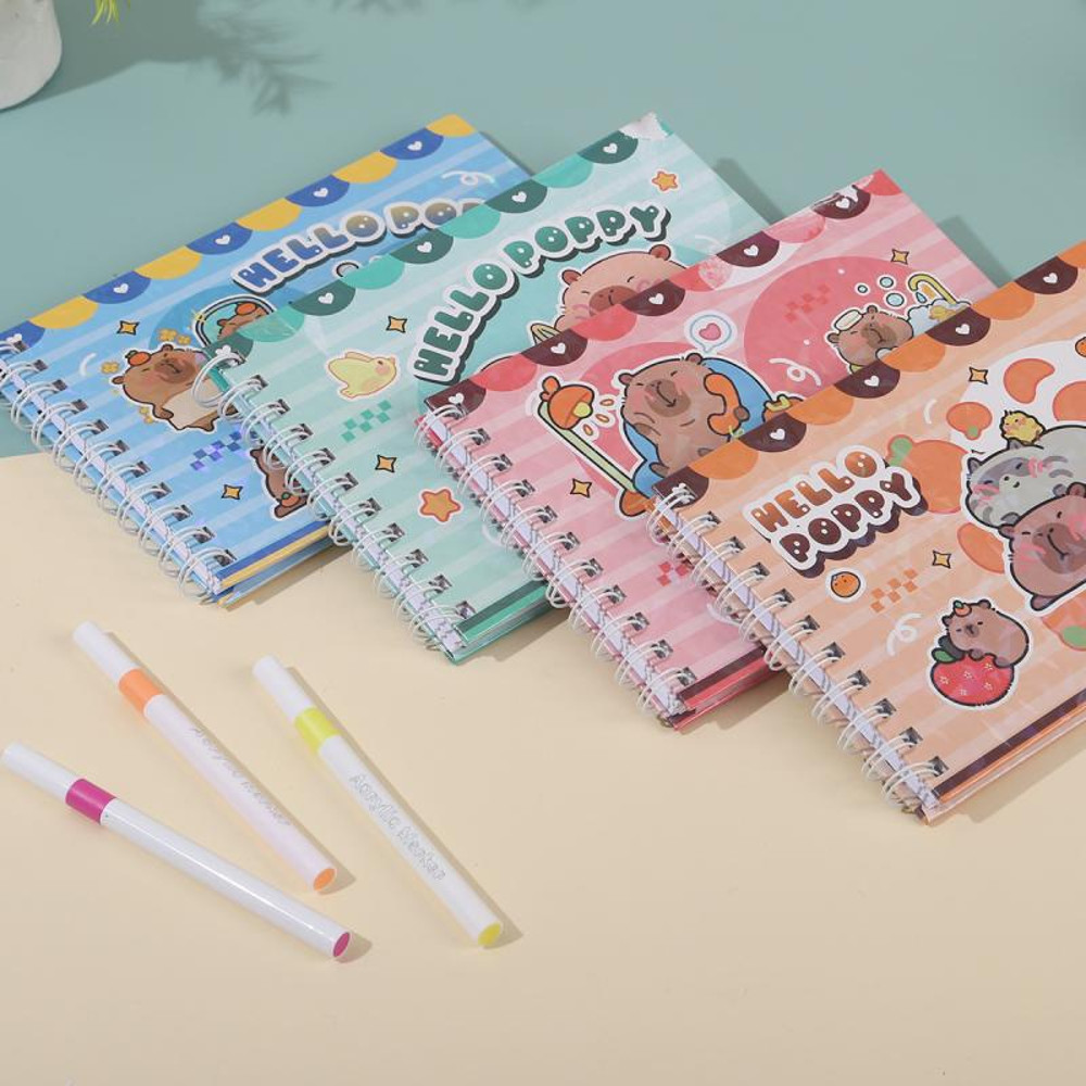 Bobbie Goods Coloring Book, Cute Capybara Characters, Cartoon Graffiti Painting Book for Kids