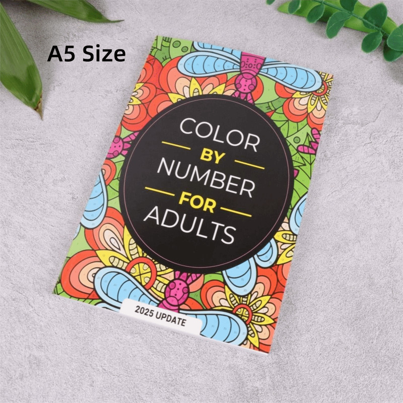 Stress Relief Coloring Book for Adults, Unique Background Color By Number, Anxiety Therapy Art for Men, Women, Teens