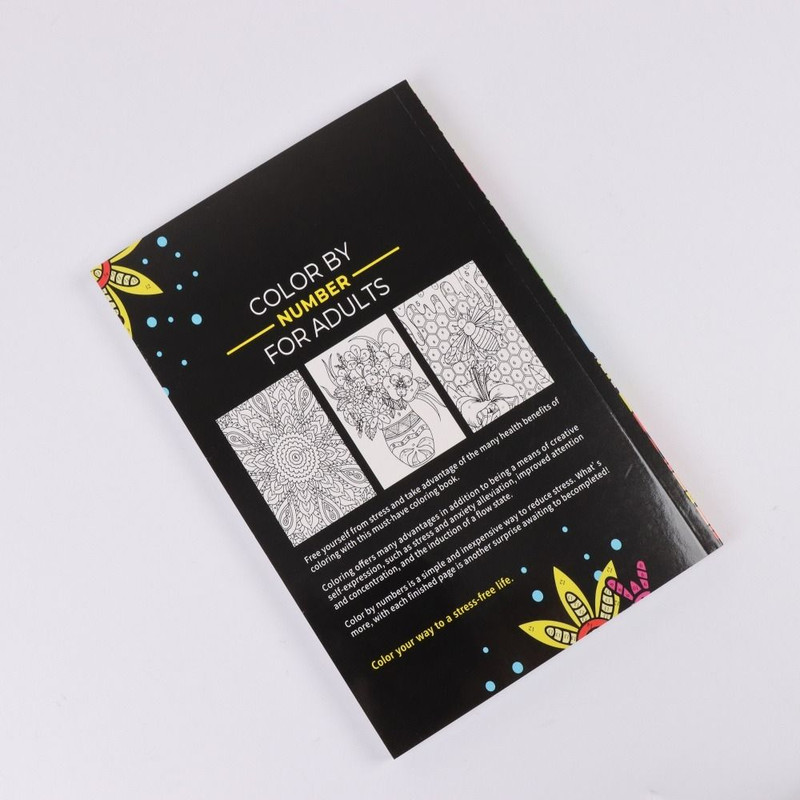 Stress Relief Coloring Book for Adults, Unique Background Color By Number, Anxiety Therapy Art for Men, Women, Teens