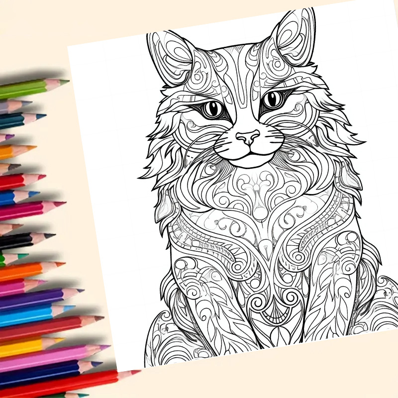 Animal Mandala Coloring Book For Adults Stress Relief Art Therapy Realistic Doodle Sketchbook Creat 0