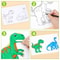 DIY Dinosaur Coloring Book, Kids Arts and Crafts, Dot to Dot Drawing, Cartoon Animals, Montessori Toy