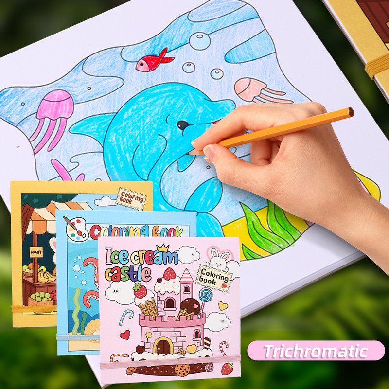 Animal Canvas Painting Book, DIY Coloring Paper Roll for Kids, Childrens Art Supplies, Graffiti Paper Cuttings, Painting