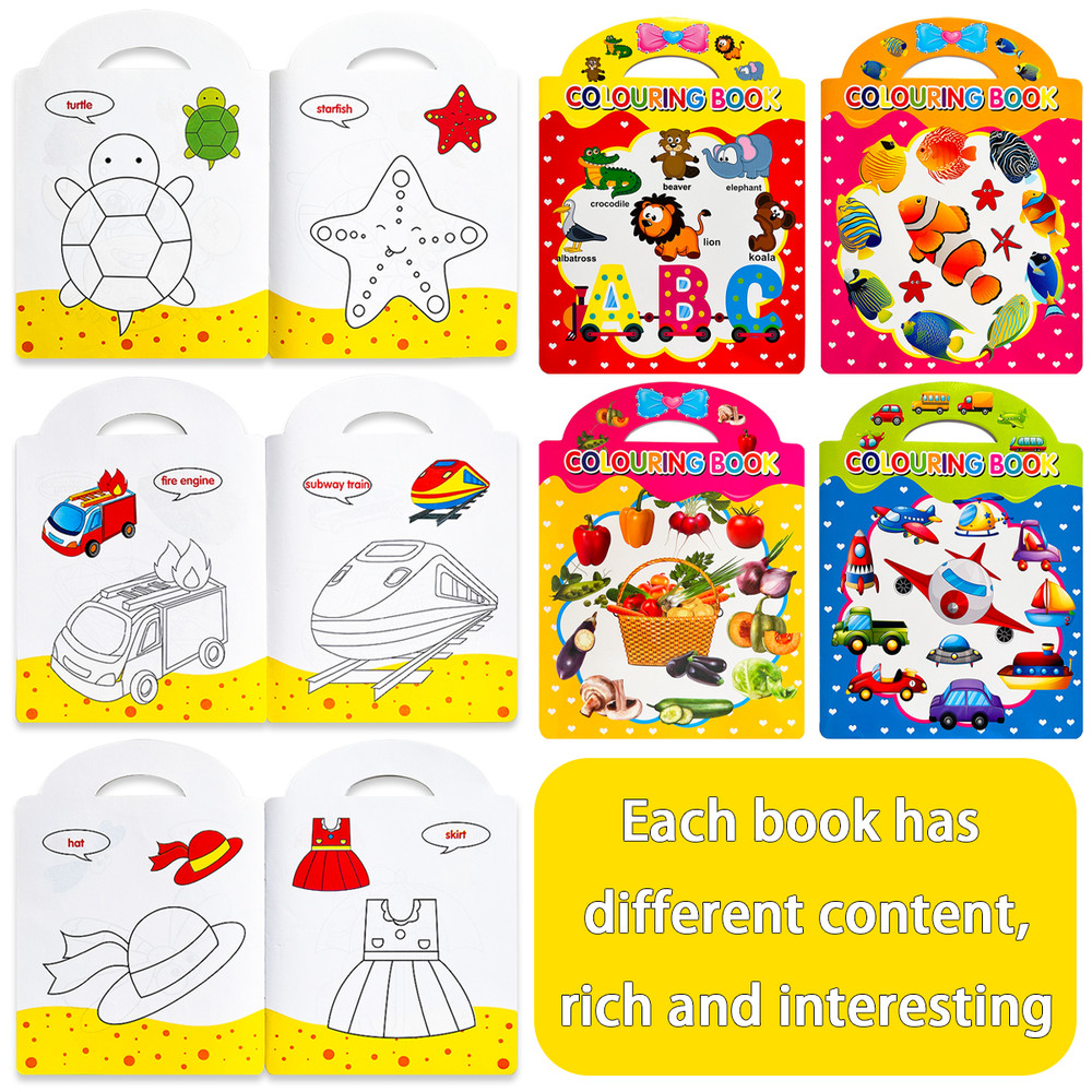 Children's Painting Books, Stimulate Imagination and Hone Hands On Skills with Seven Coloring Books for Kids