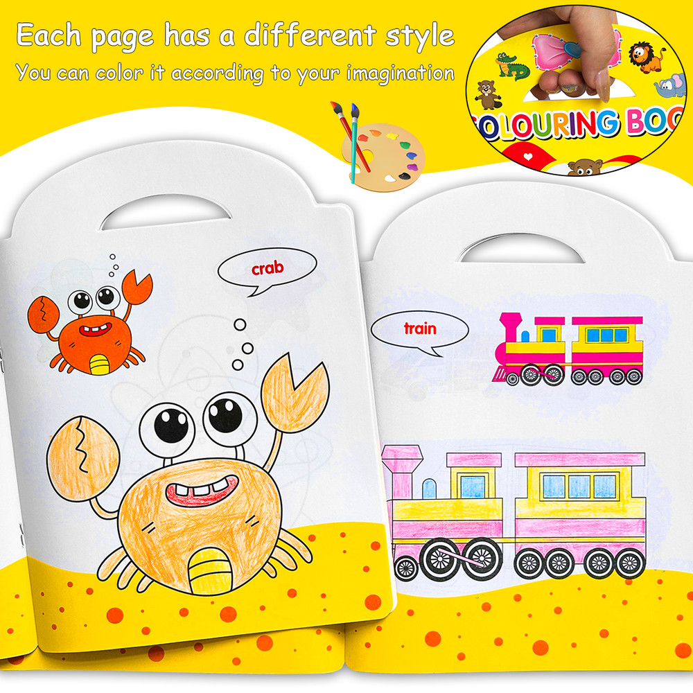 Children's Painting Books, Stimulate Imagination and Hone Hands On Skills with Seven Coloring Books for Kids