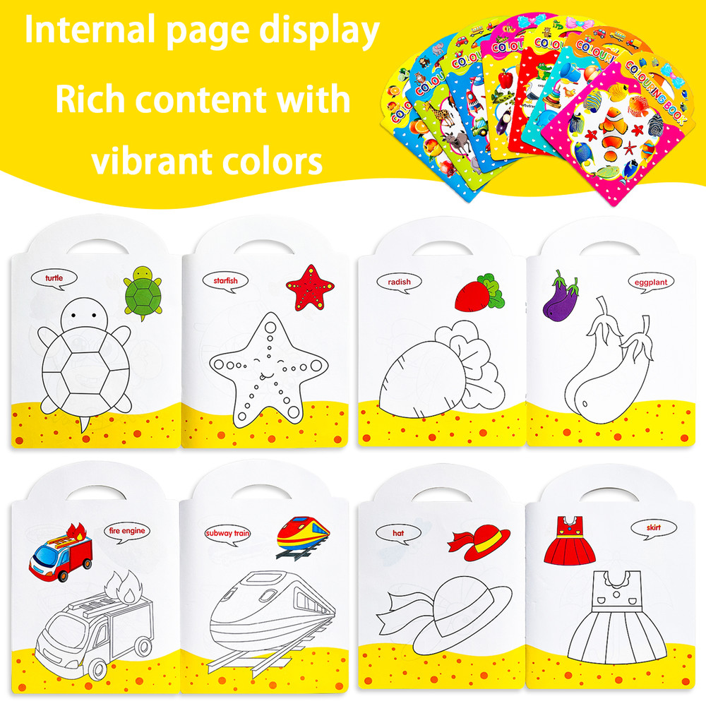 Children's Painting Books, Stimulate Imagination and Hone Hands On Skills with Seven Coloring Books for Kids