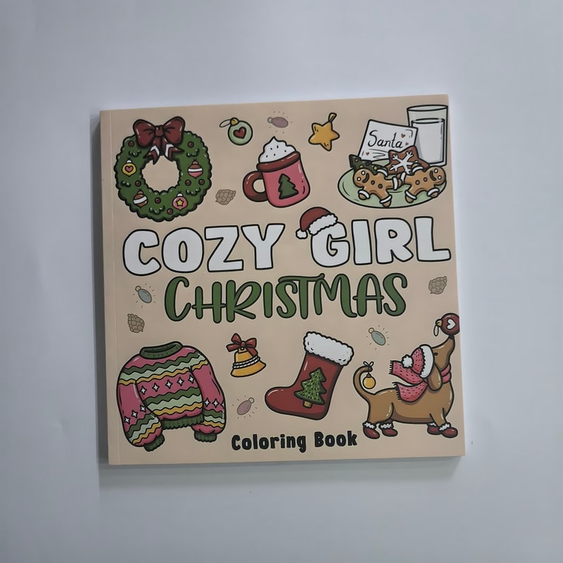 Cozy Girl Christmas Coloring Book for Adults, A Cute and Easy Drawing Book, The Perfect Gift for Party and Birthday