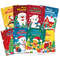 Christmas Puzzle Coloring Book, Kids Holiday Party Theme Gift, Cartoon Painting Toy