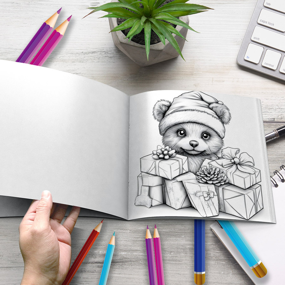 Santa Claus Coloring Book, Adult Christmas Theme Gift For Stress Relief, Graffiti Painting Drawing Book