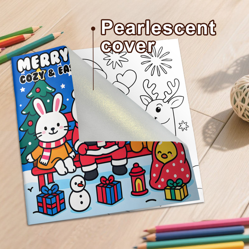 Merry Christmas Coloring Book for Adults, Perfect Gift for Party and Birthday, Adult Drawing Book