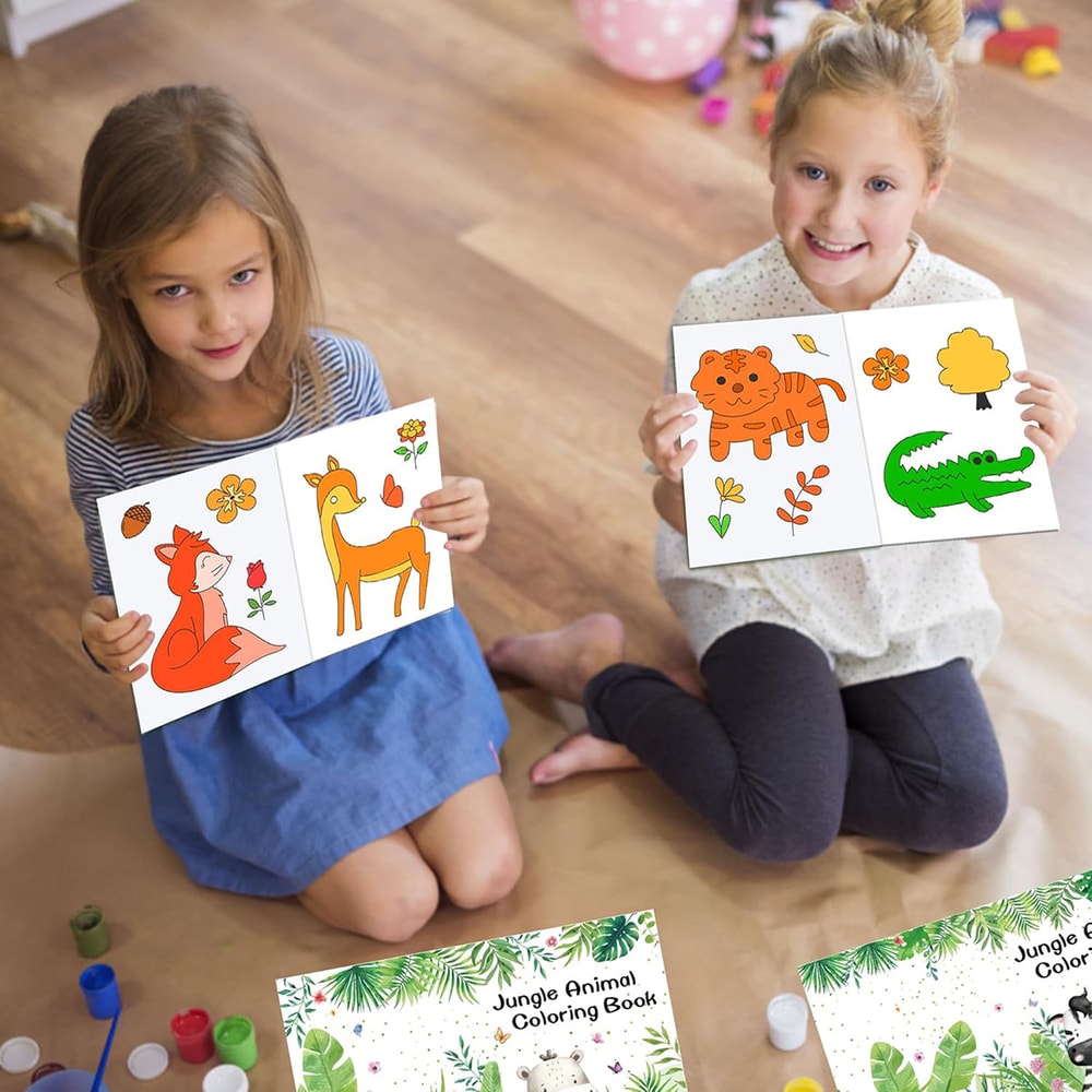 Jungle Animal Coloring Book, A Wonderful Birthday Gift for Children, Cartoon Colored Graffiti Drawing Book